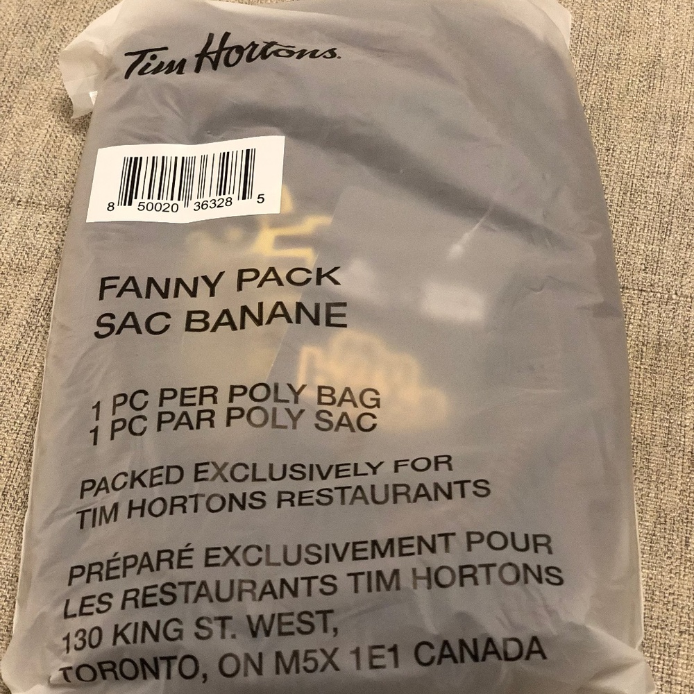 NWT - limited edition Justin Bieber X Tim Hortons TimBiebs Fanny Pack
